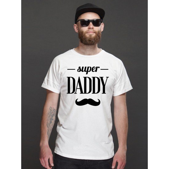 Super dad with mustage